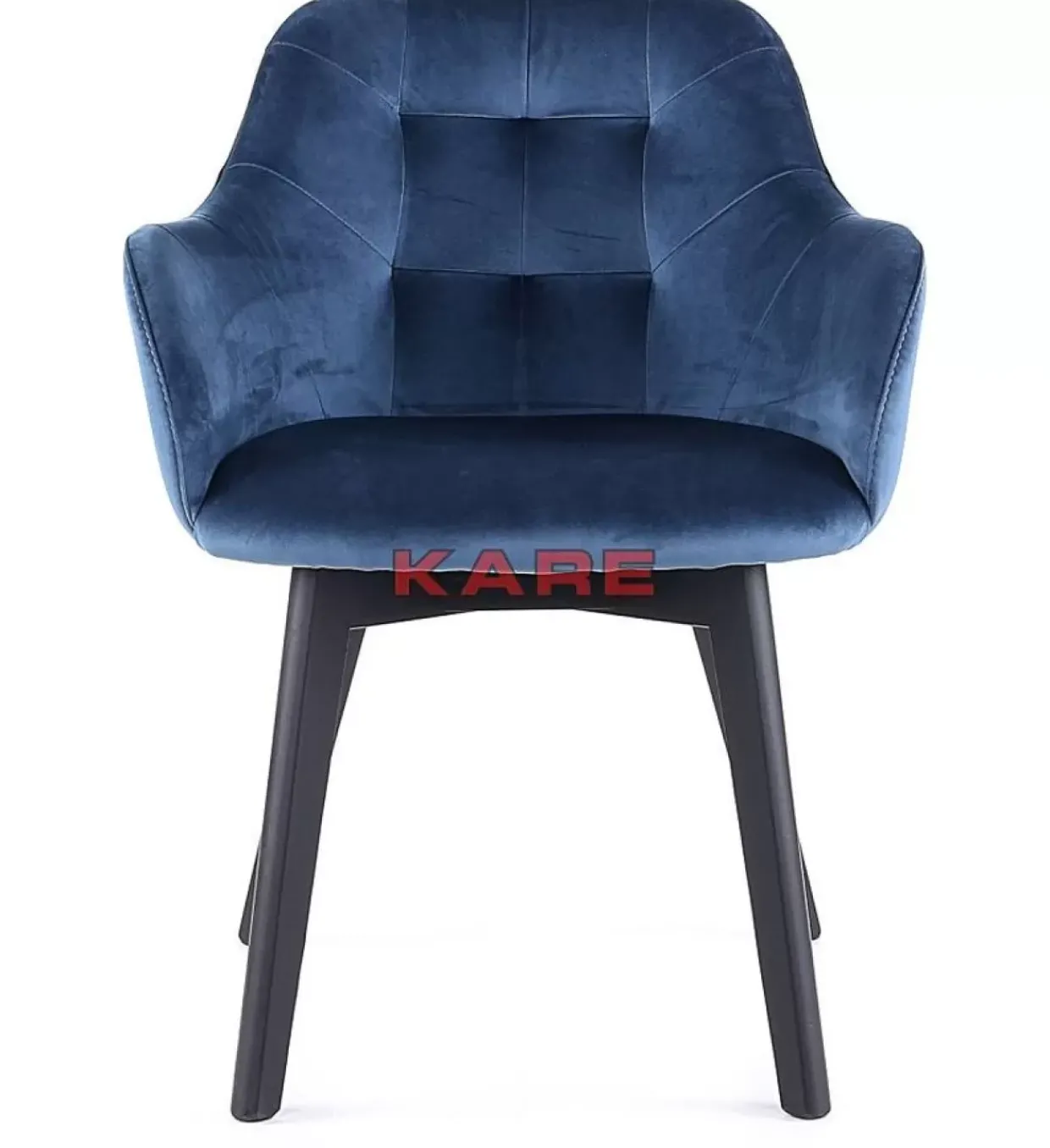Armlehnstuhl Black Lady Velvet Blau