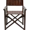 Armlehnstuhl Twist Leder Braun