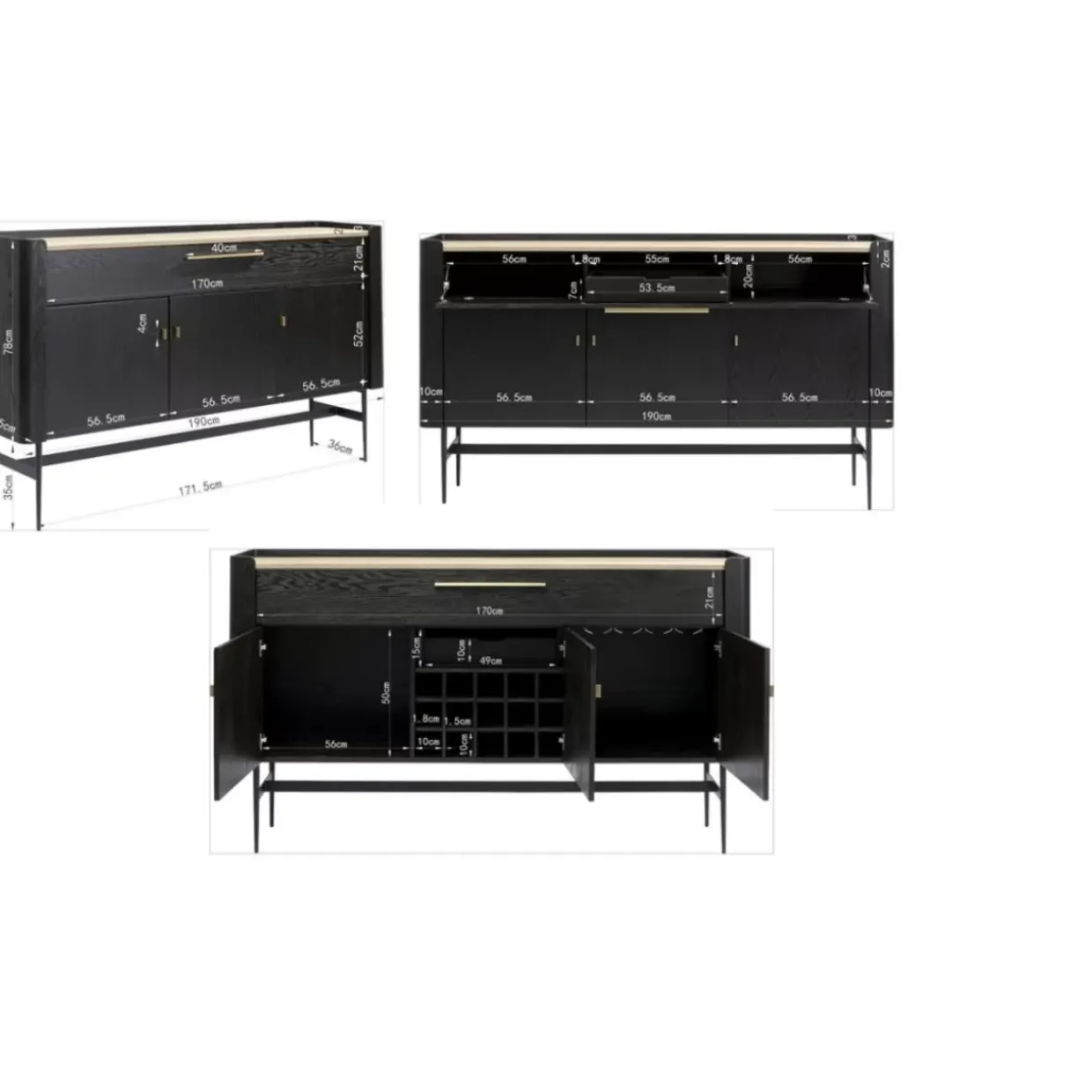 Barschrank Milano 113X190