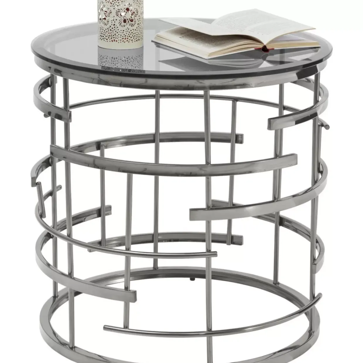 Beistelltisch Jupiter Silber O55Cm