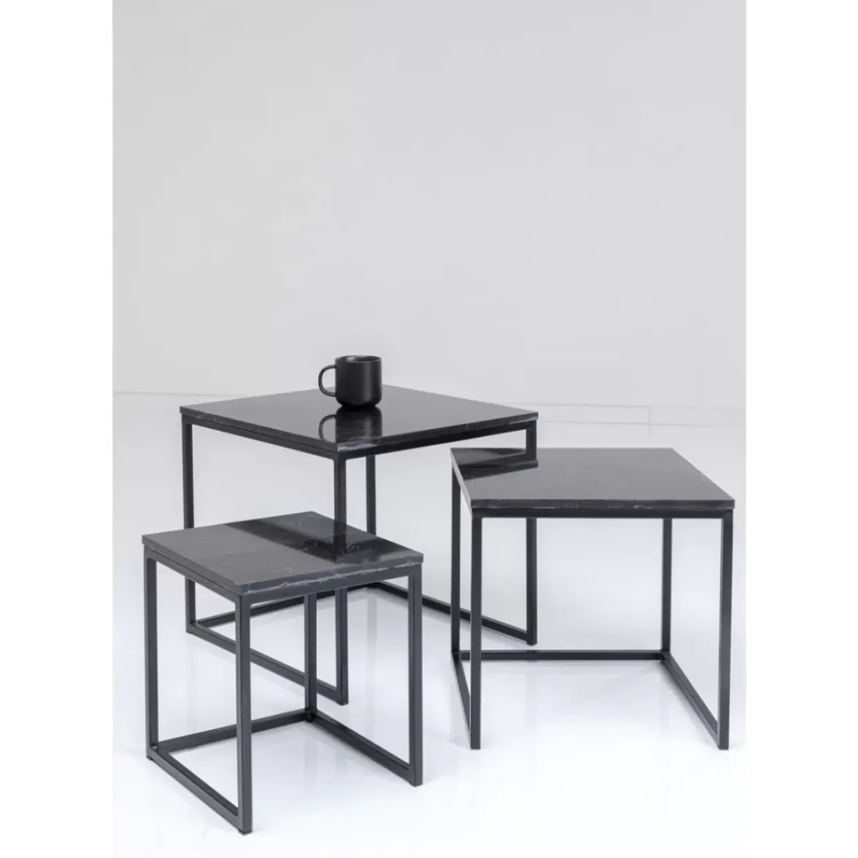 Beistelltisch Key West Schwarz (3/Set)