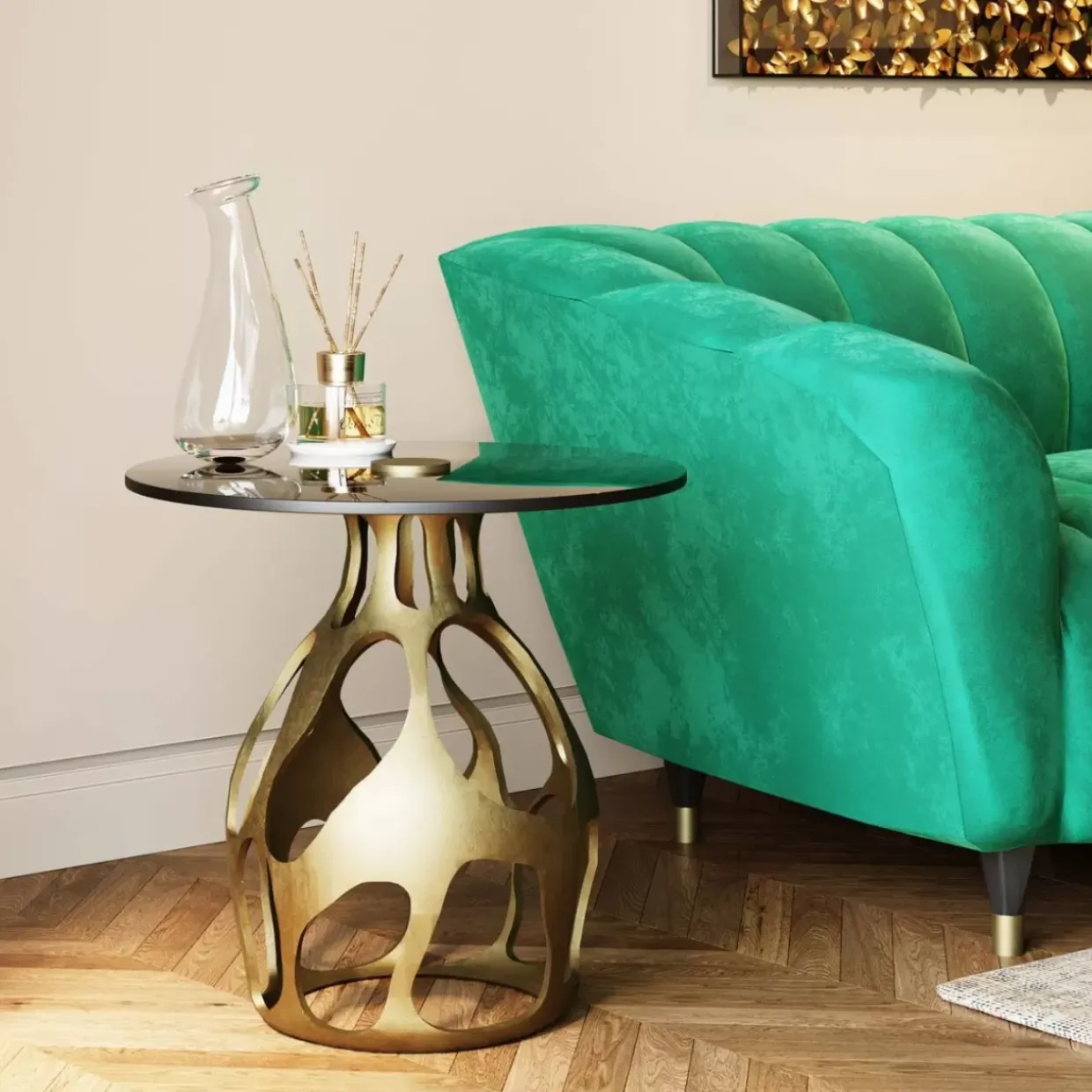 Beistelltisch Volcano Gold O60Cm