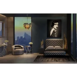 Bett Desire Hoch Silbergrau 160X200 Cm