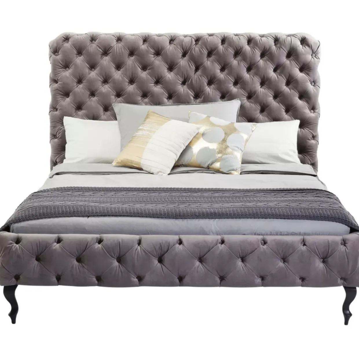 Bett Desire Hoch Silbergrau 160X200 Cm