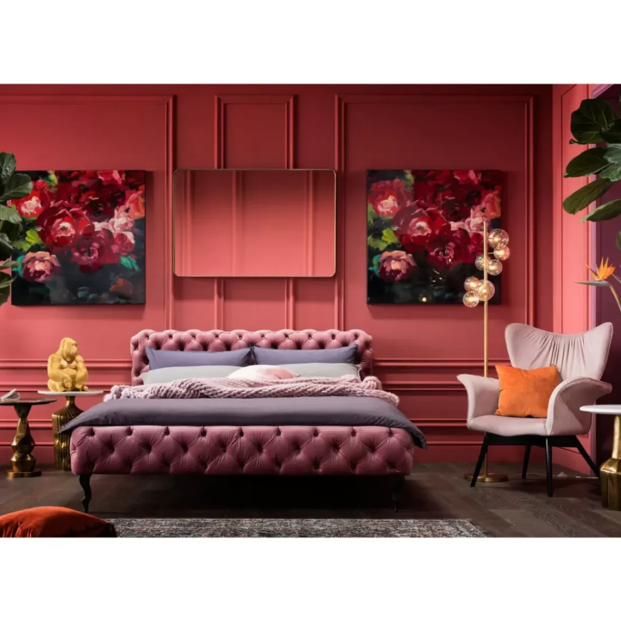 Bett Desire Velvet Rose 160X200Cm