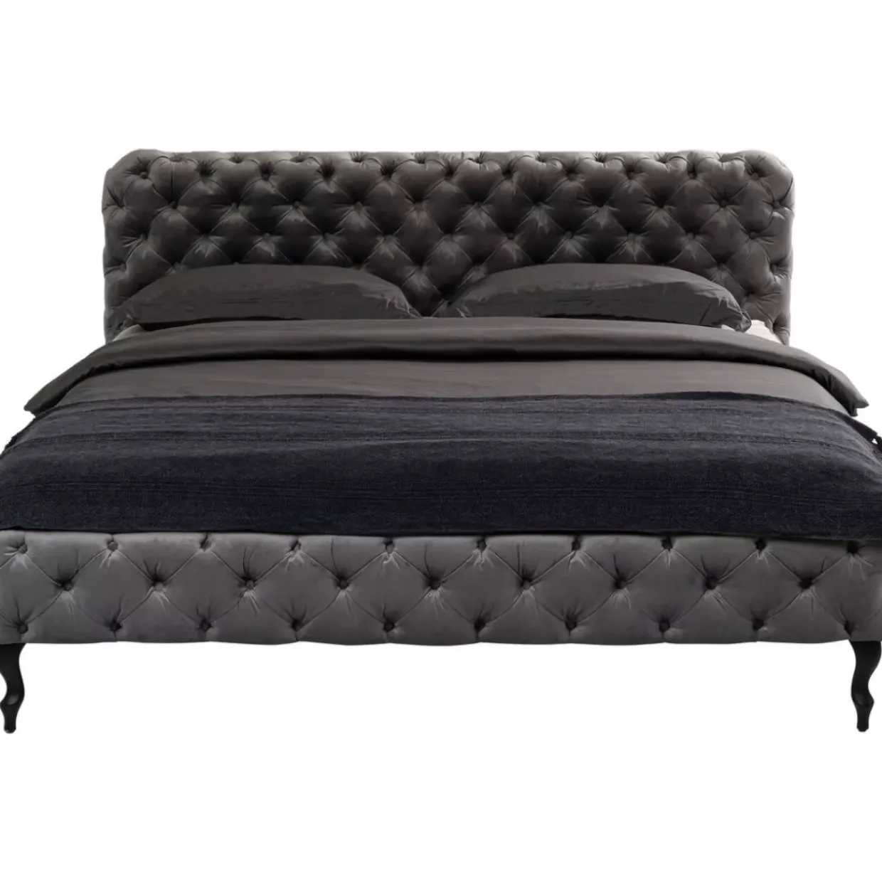 Bett Desire Velvet Silbergrau 200X200Cm