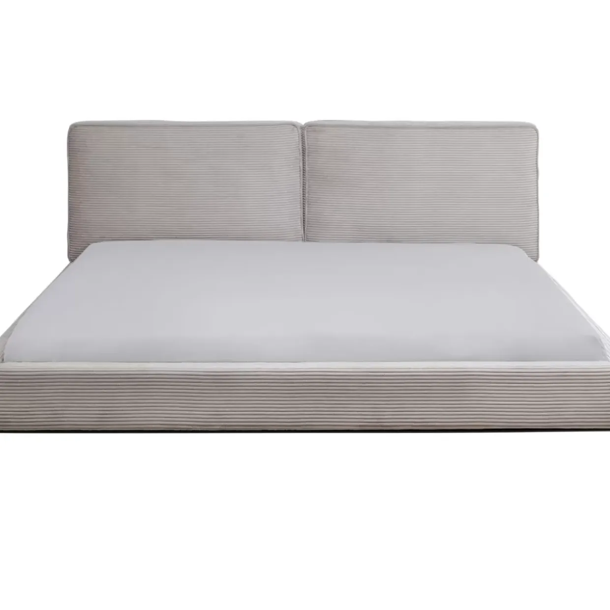 Bett East Side Cord Grau 160X200Cm