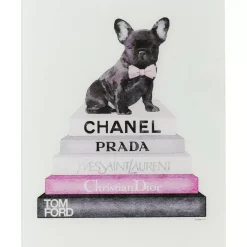 Bild Glas Fashion Dog 60X80Cm