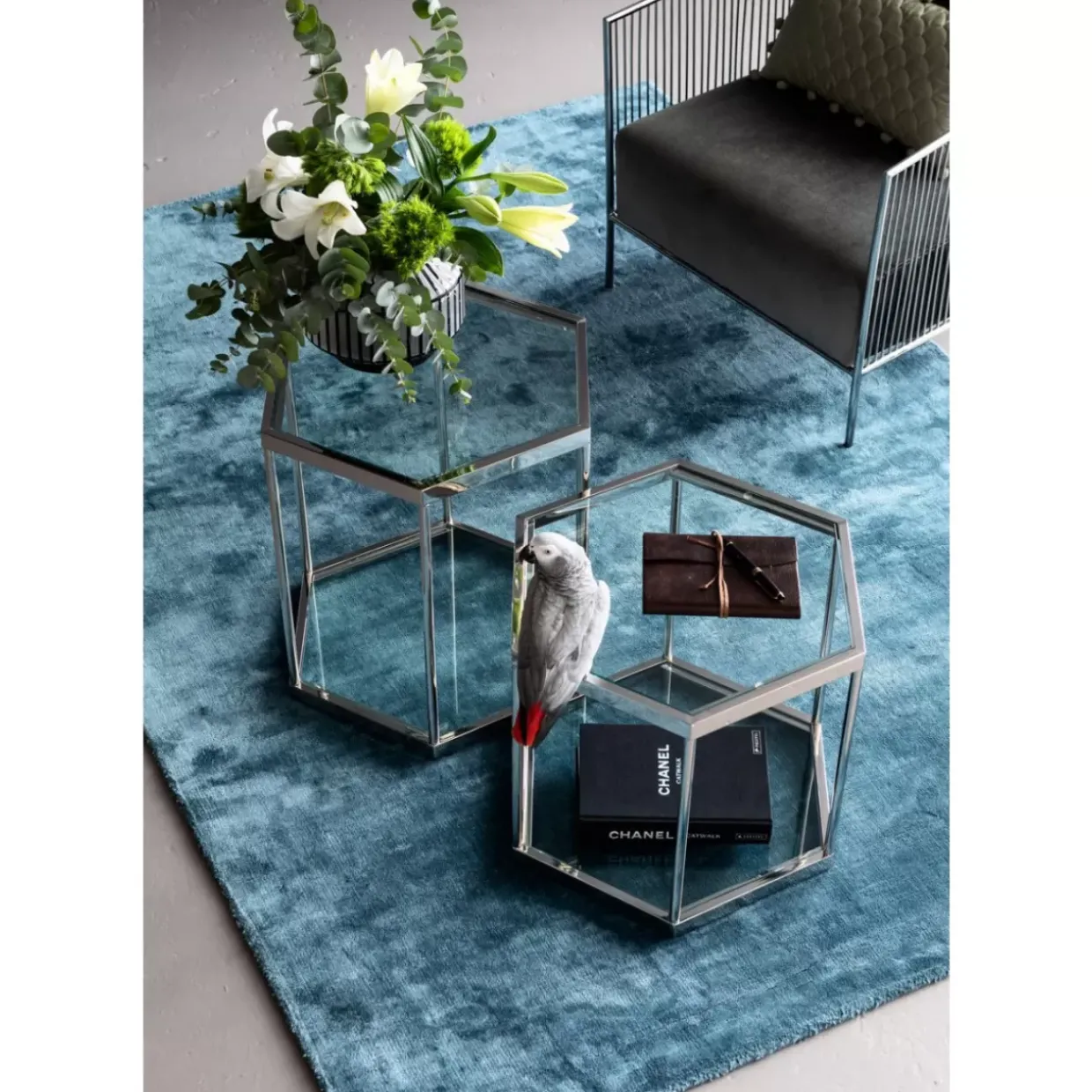 Couchtisch Comb Silber 45