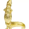 Deko Figur Alligator Gold 39Cm