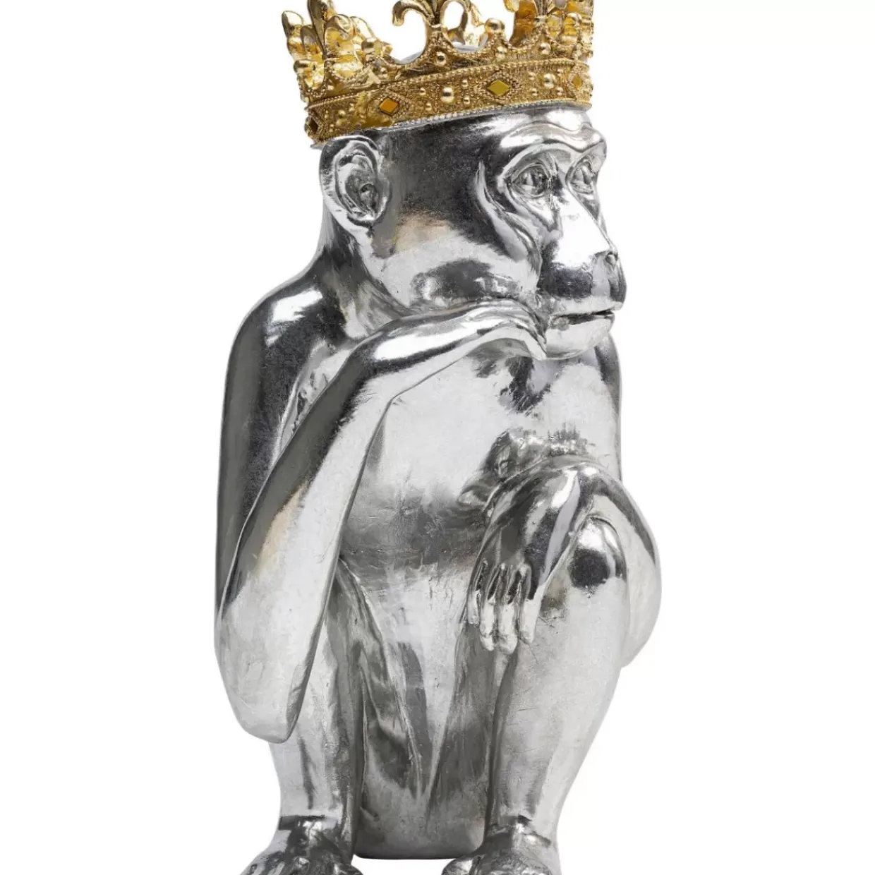 Deko Figur King Lui Silber 35