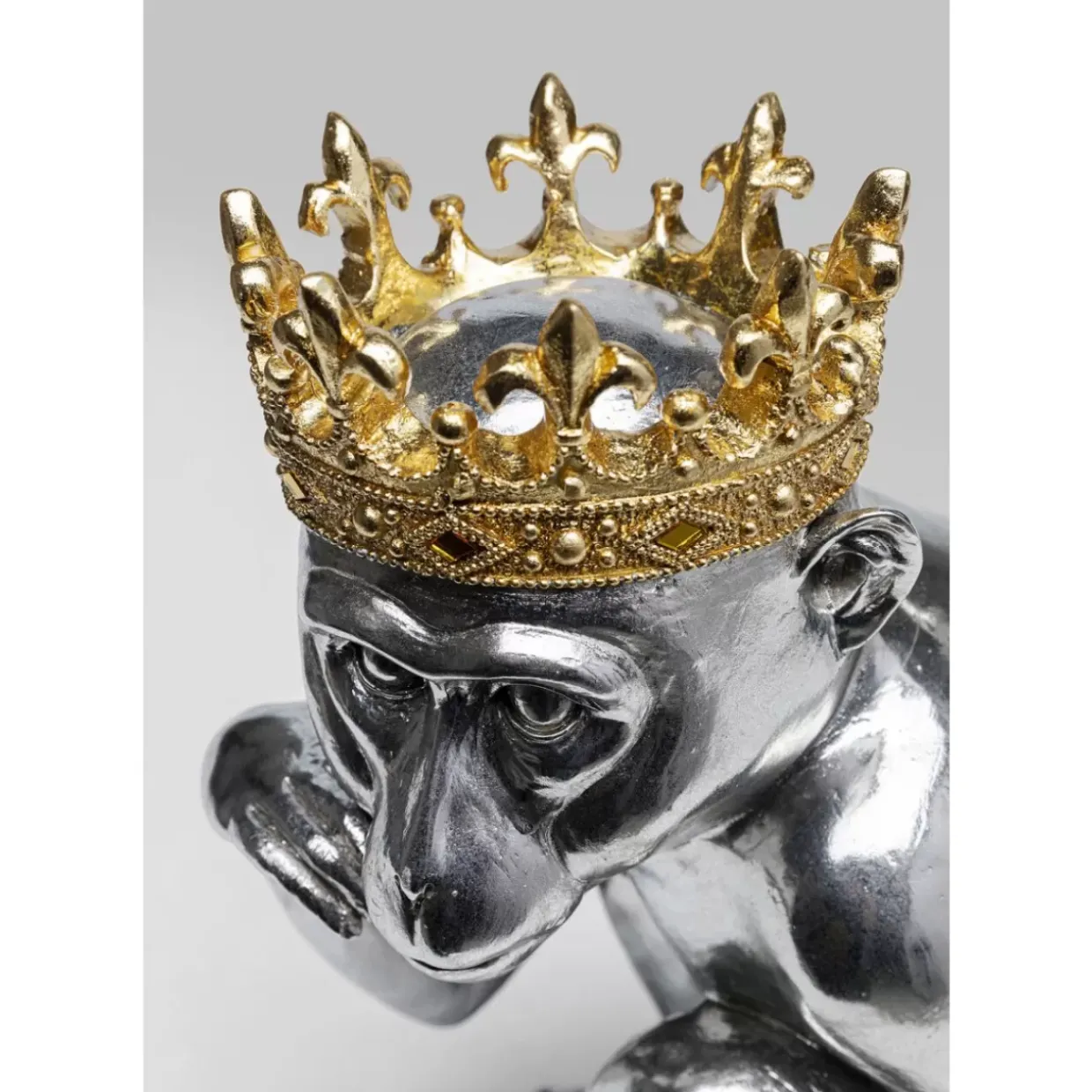 Deko Figur King Lui Silber 35