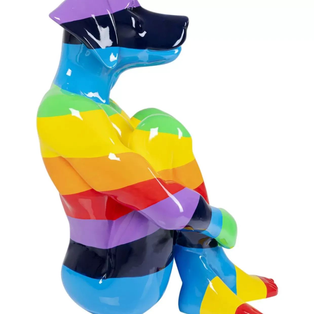 Deko Figur Sitting Dog Rainbow 173