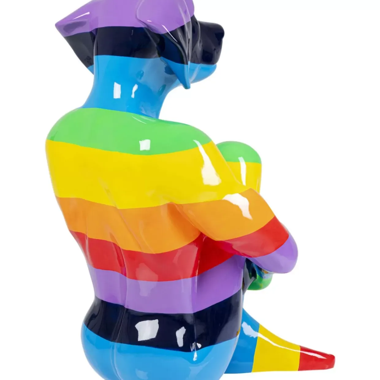 Deko Figur Sitting Dog Rainbow 173