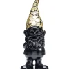 Deko Figur Zwerg Standing Schwarz Gold 61Cm