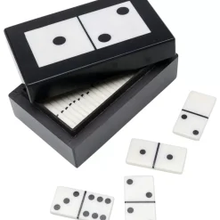 Deko Objekt Domino Schwarz/Weis 14X5Cm