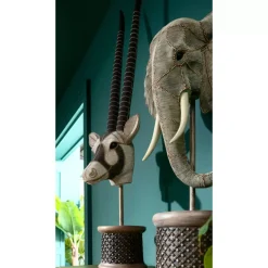 Deko Objekt Elephant Head Pearls 76