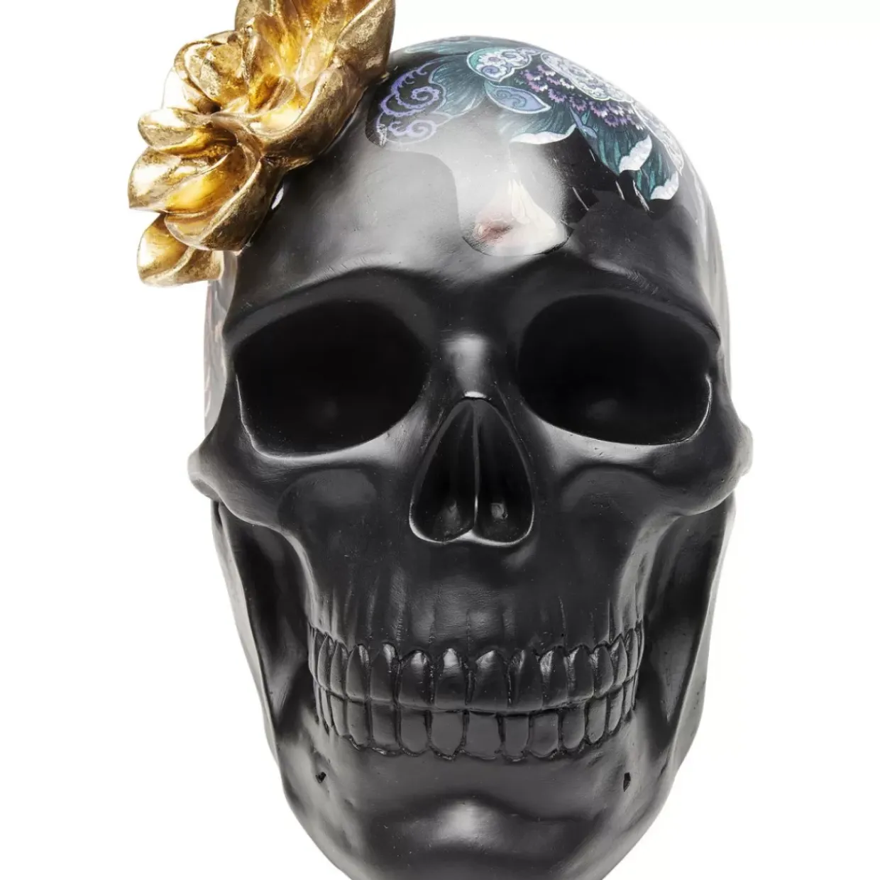 Deko Objekt Flower Skull 22Cm