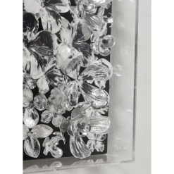 Deko Rahmen Silver Flower 100X100Cm