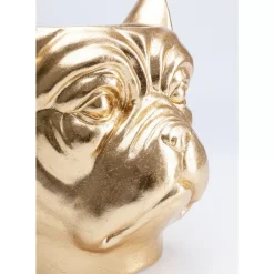 Deko Ubertopf Bulldog Gold