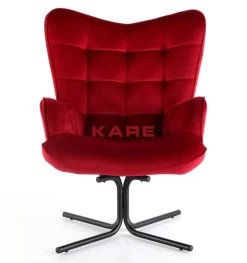 Drehsessel Oscar Velvet Rot