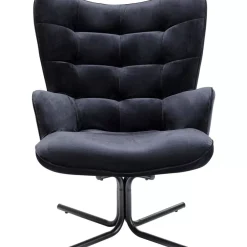 Drehsessel Oscar Velvet Schwarz