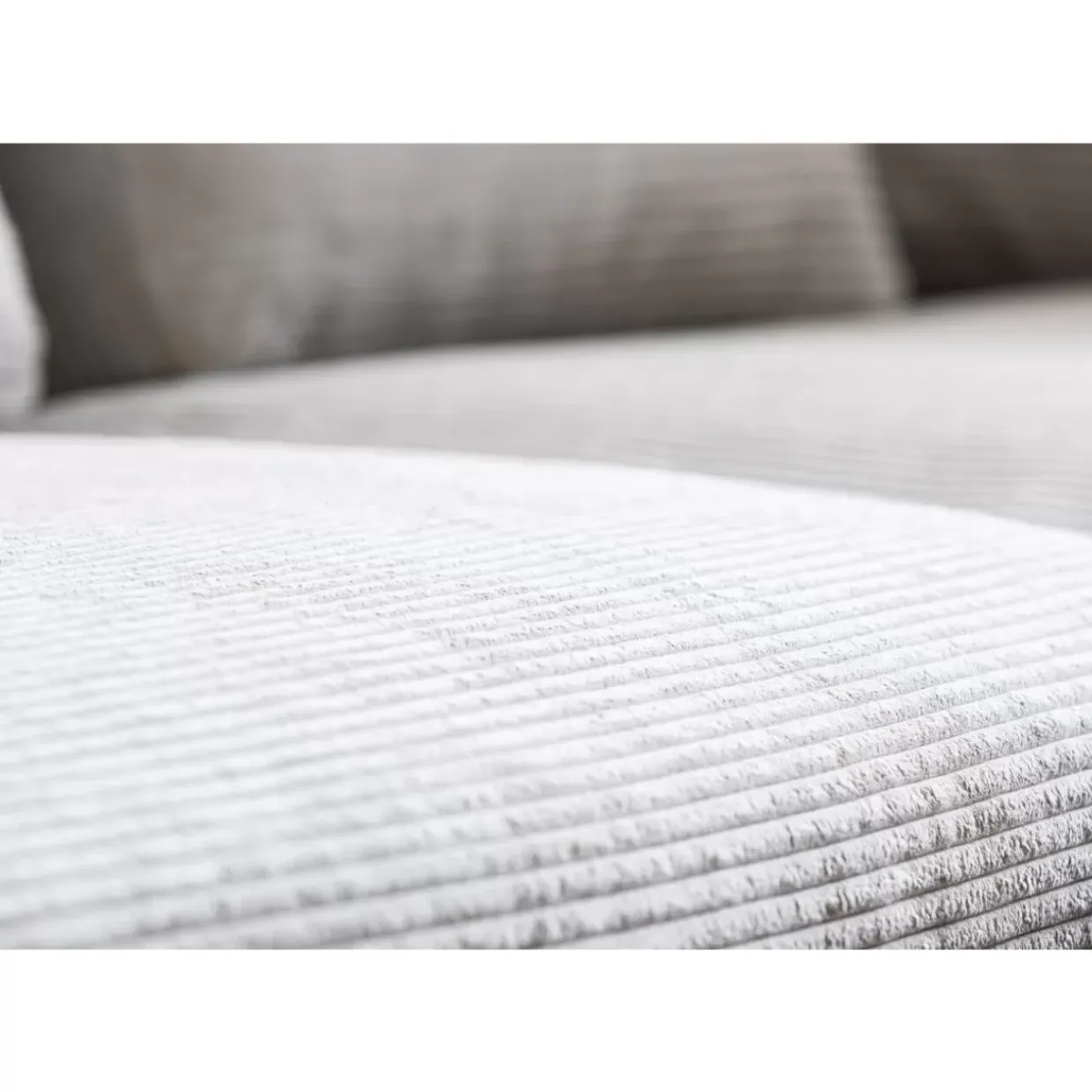 Ecksofa Gianni Cord Grau Rechts