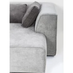 Ecksofa Infinity Ottomane Grau Rechts