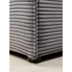 Ecksofa Infinity Ottomane Cord Grau Rechts