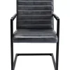 Freischwinger Lola Leder Grau