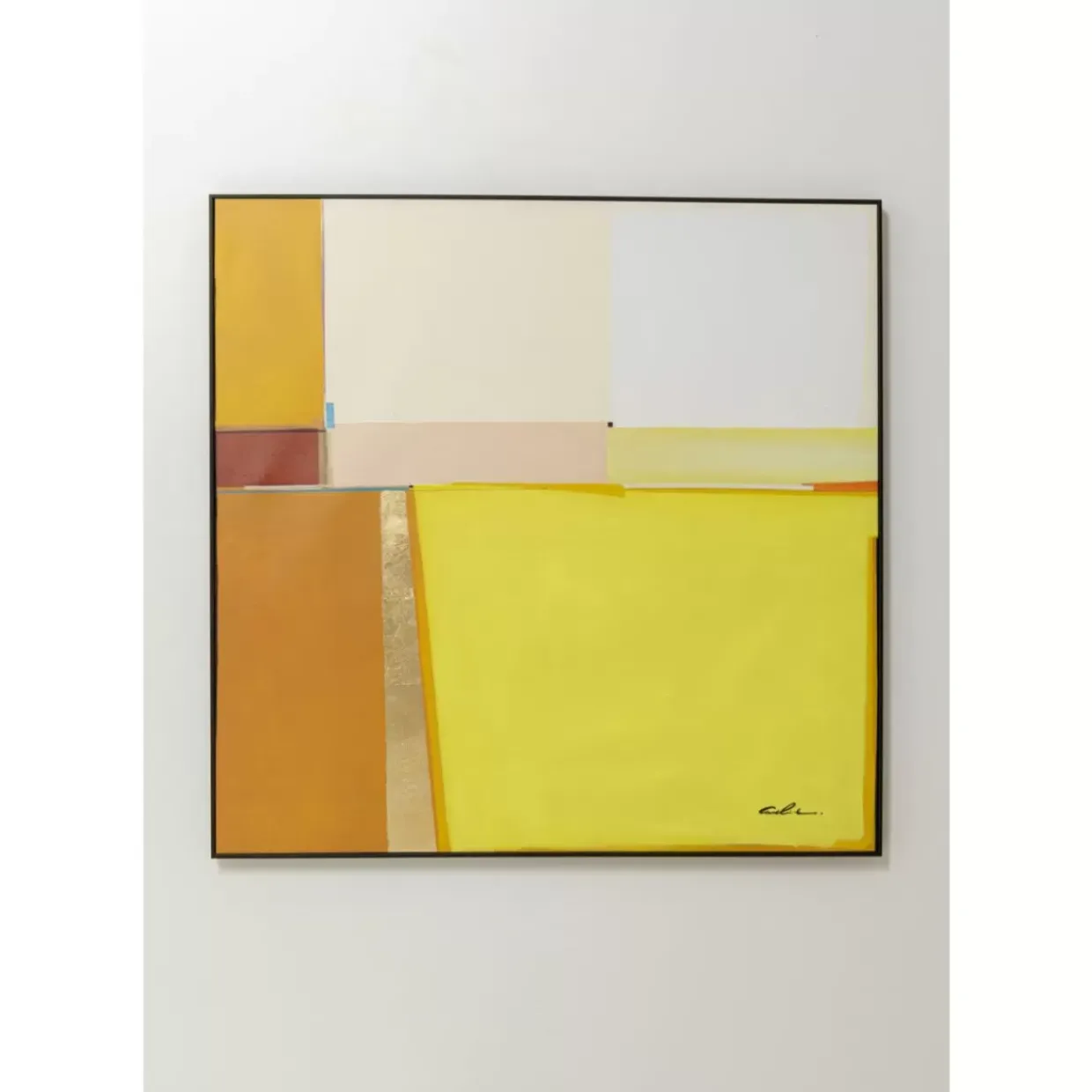 Gerahmtes Bild Abstract Shapes Gelb 113X113Cm