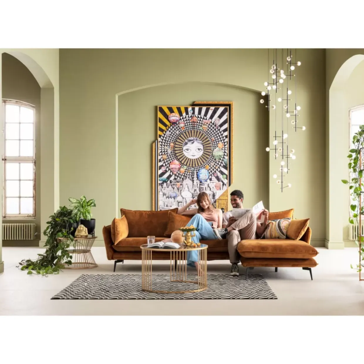 Gerahmtes Bild Balloons 160X260Cm