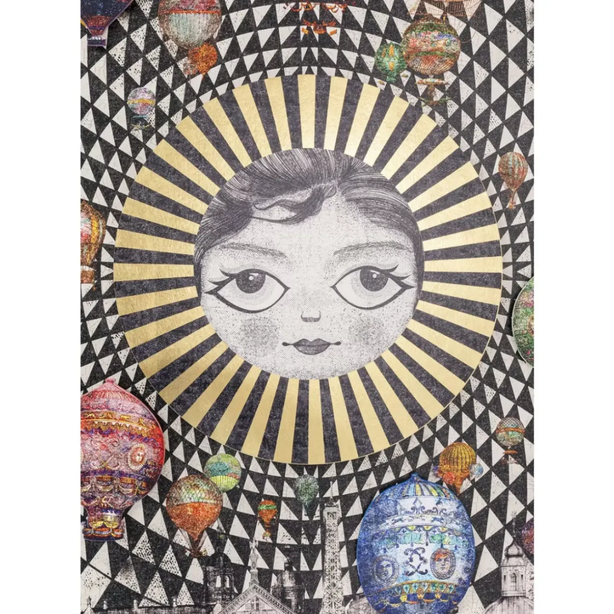 Gerahmtes Bild Balloons 110X174Cm