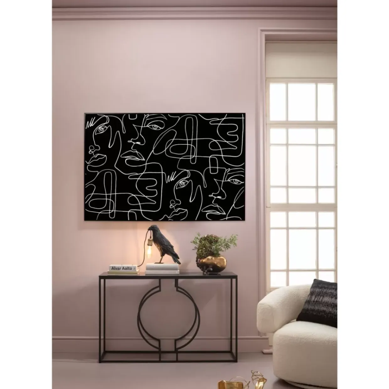 Gerahmtes Bild Faccia Arte Drawing 150X100Cm