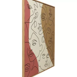 Gerahmtes Bild Faccia Arte Tri Colore 90X120Cm
