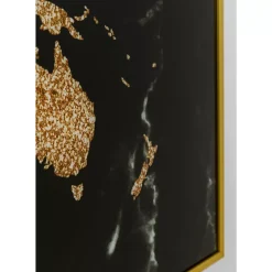 Gerahmtes Bild World Map 150X100Cm