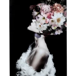 Glasbild Flowery Beauty 80X120Cm