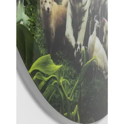 Glasbild Jungle Animals O120Cm