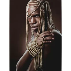 Glasbild Traditional Beads Man 100X150Cm