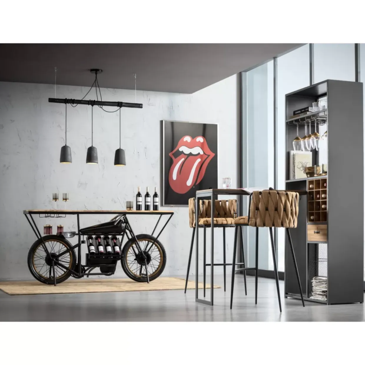 Hangeleuchte Dining Concrete Schwarz Tre