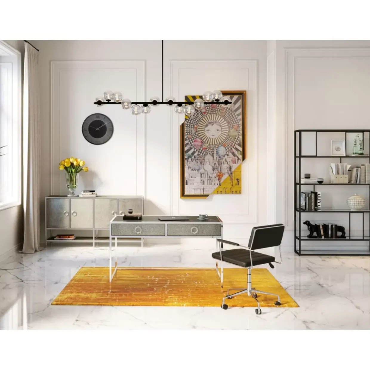 Hangeleuchte Scala Balls Schwarz 150Cm