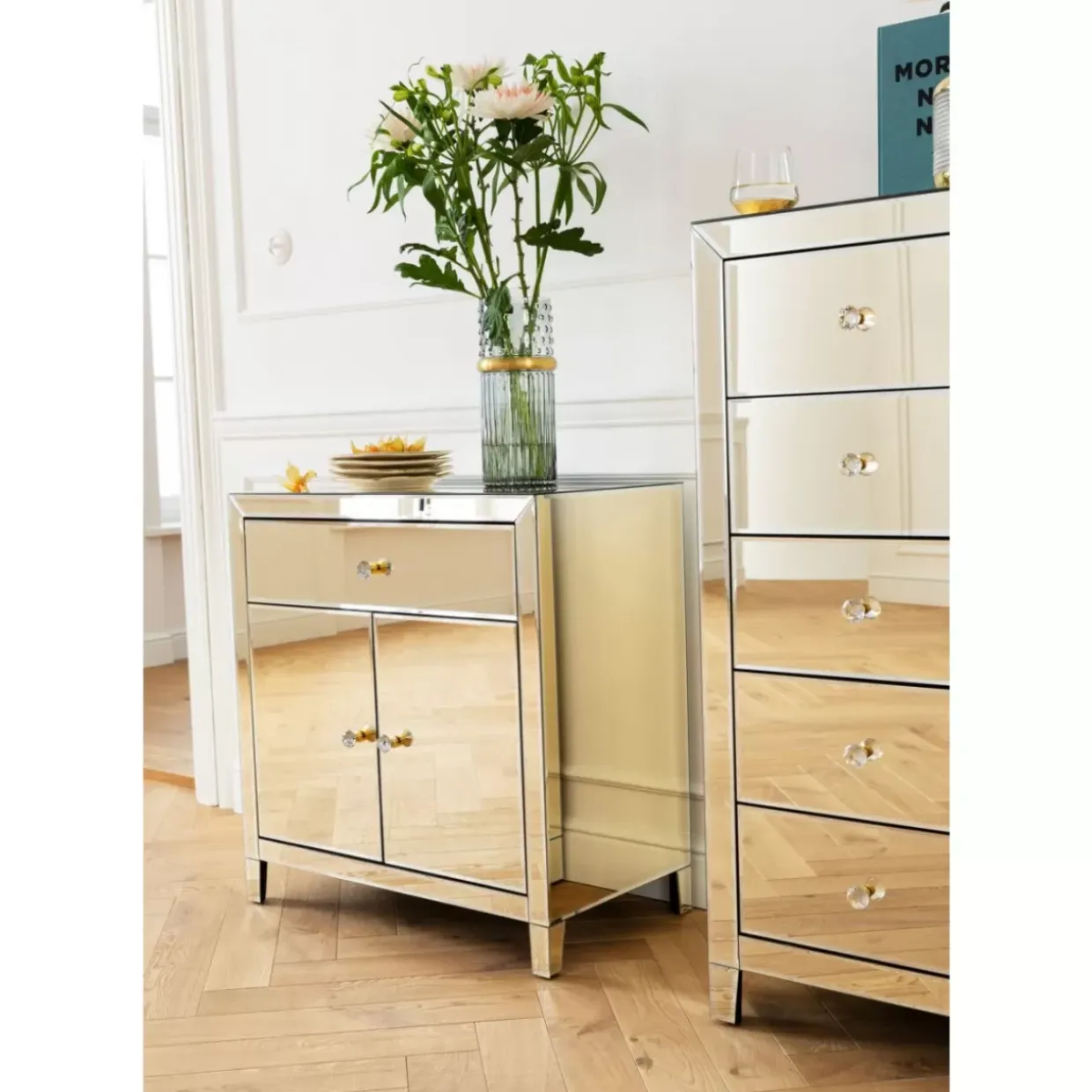 Hochkommode Luxury Champagne 5 Schube