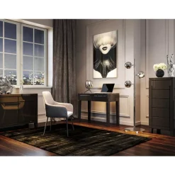 Hochkommode Luxury Push 5 Schube Grau