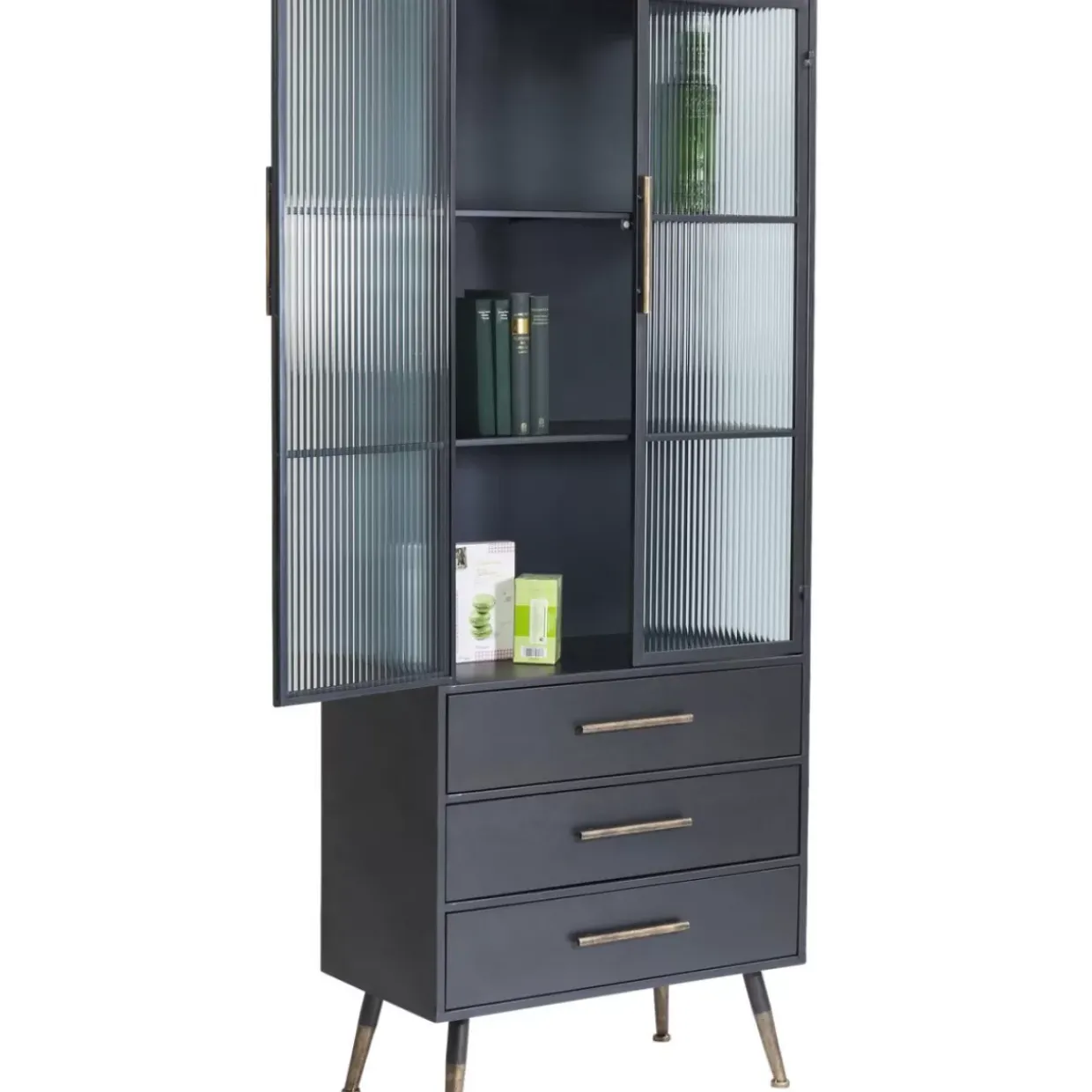Hochschrank La Gomera 2 Turen 3 Schube