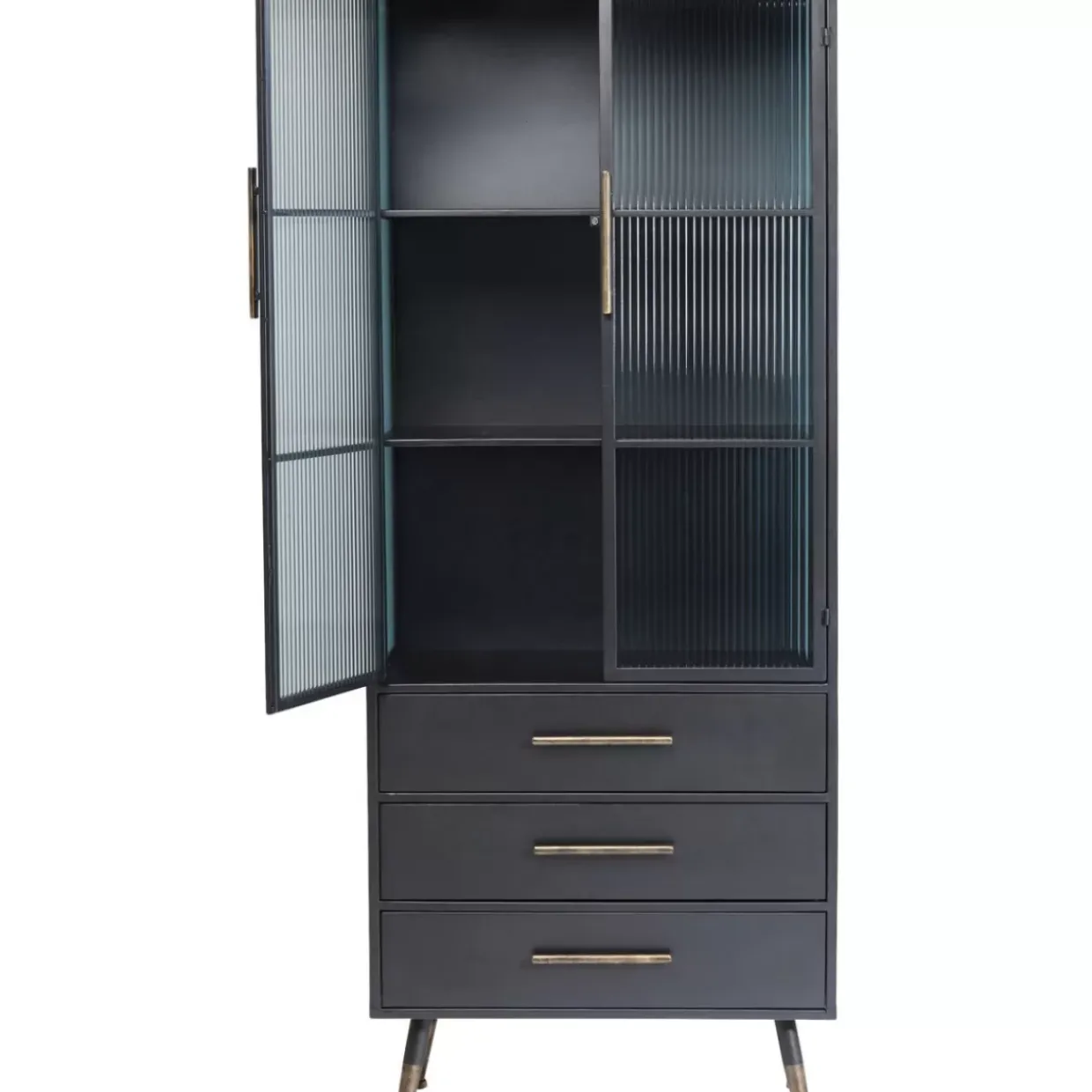 Hochschrank La Gomera 2 Turen 3 Schube