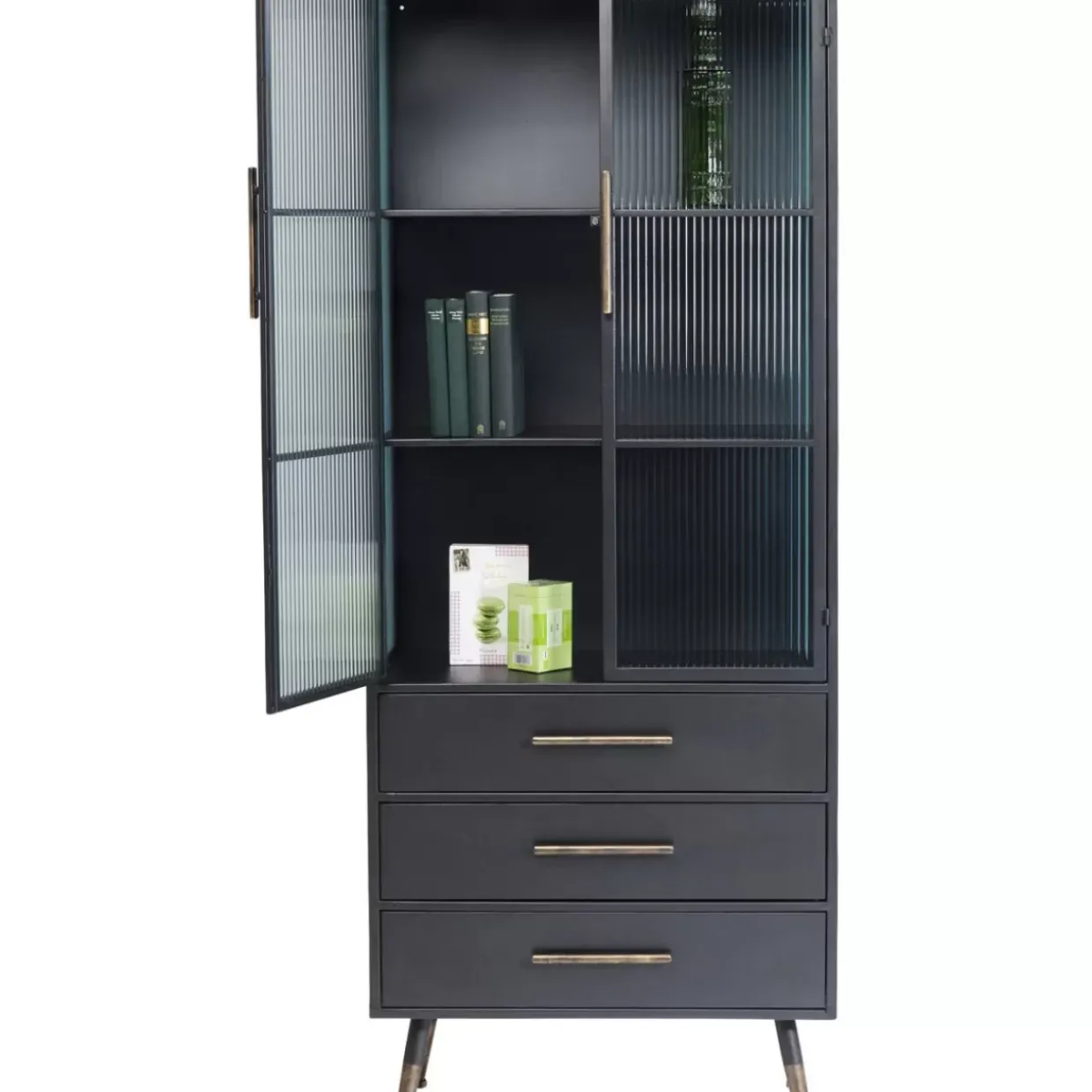 Hochschrank La Gomera 2 Turen 3 Schube