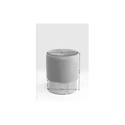 Hocker Cherry Bordeaux Brass O35Cm