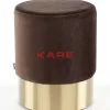 Hocker Cherry Braun Brass O35Cm