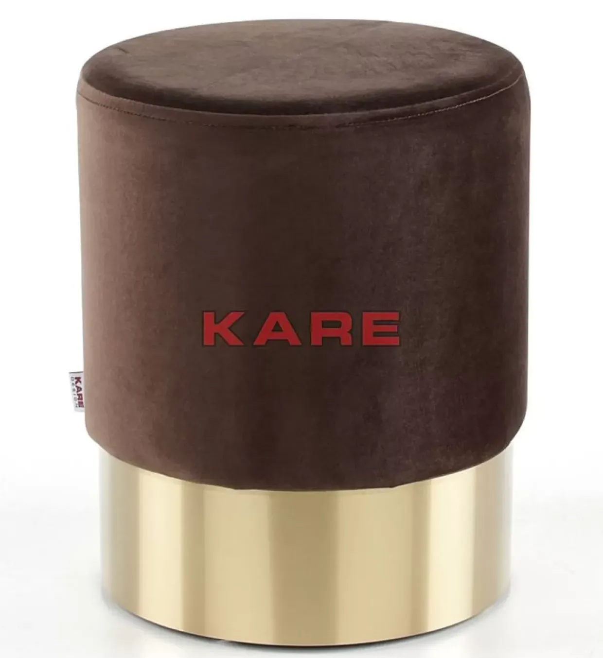 Hocker Cherry Braun Brass O35Cm