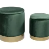 Hocker Cherry Storage Dunkelgrun Brass (2/Set)